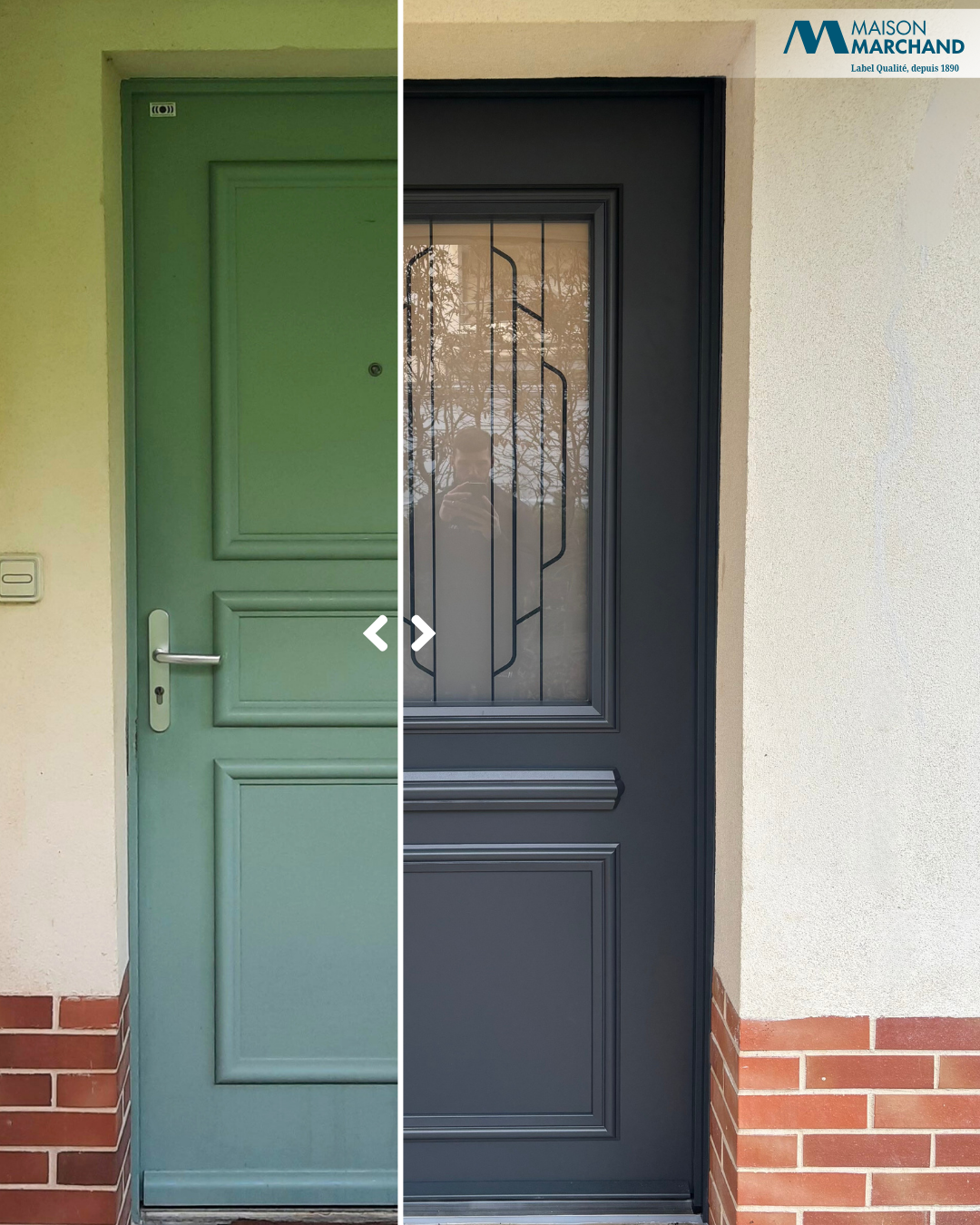 Pose d’une porte d’entrée en aluminium à Bois-Guillaume : une réalisation signée Maison Marchand