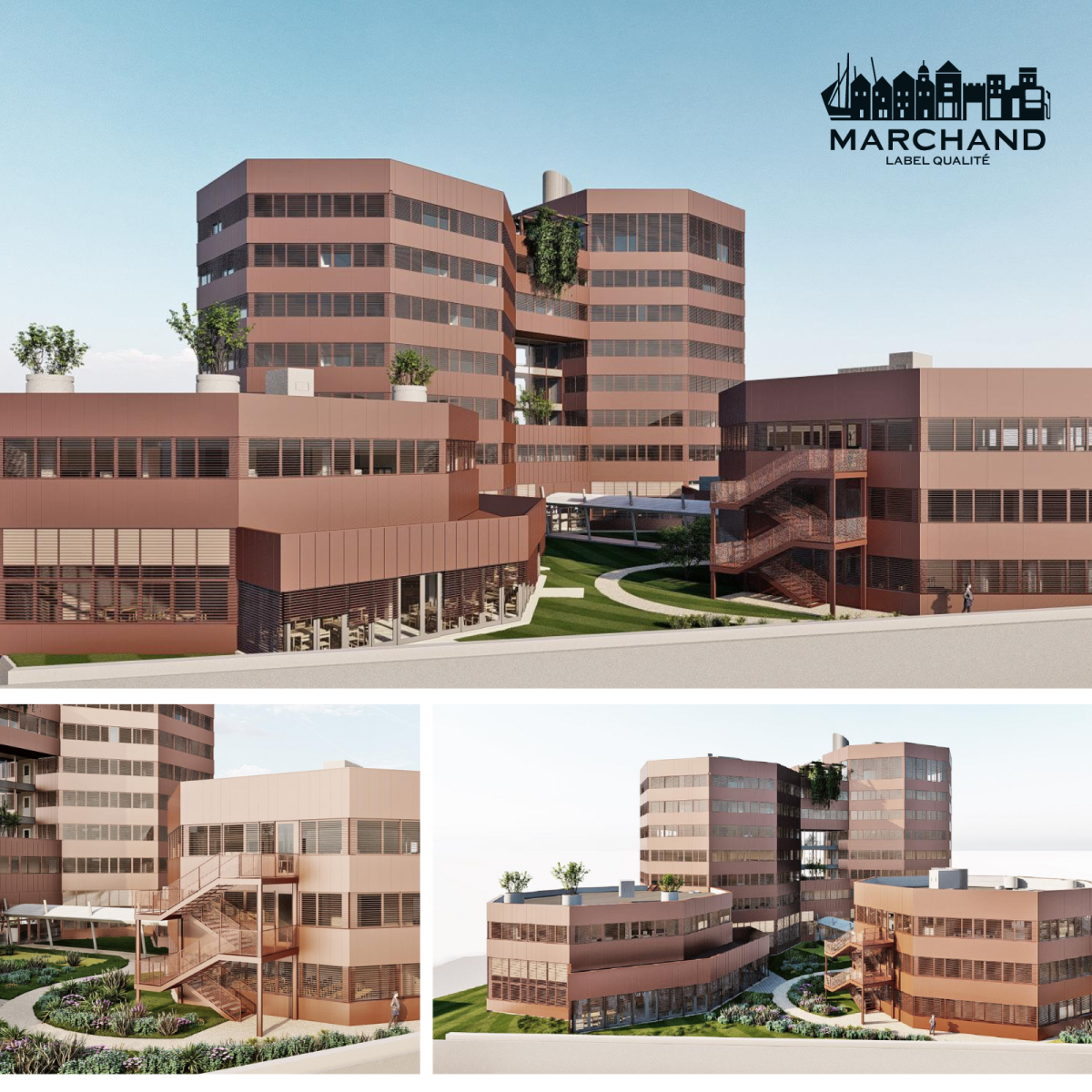 Installation de brise soleil orientable et de châssis avec portes et ouvrants intégrés à Rouen