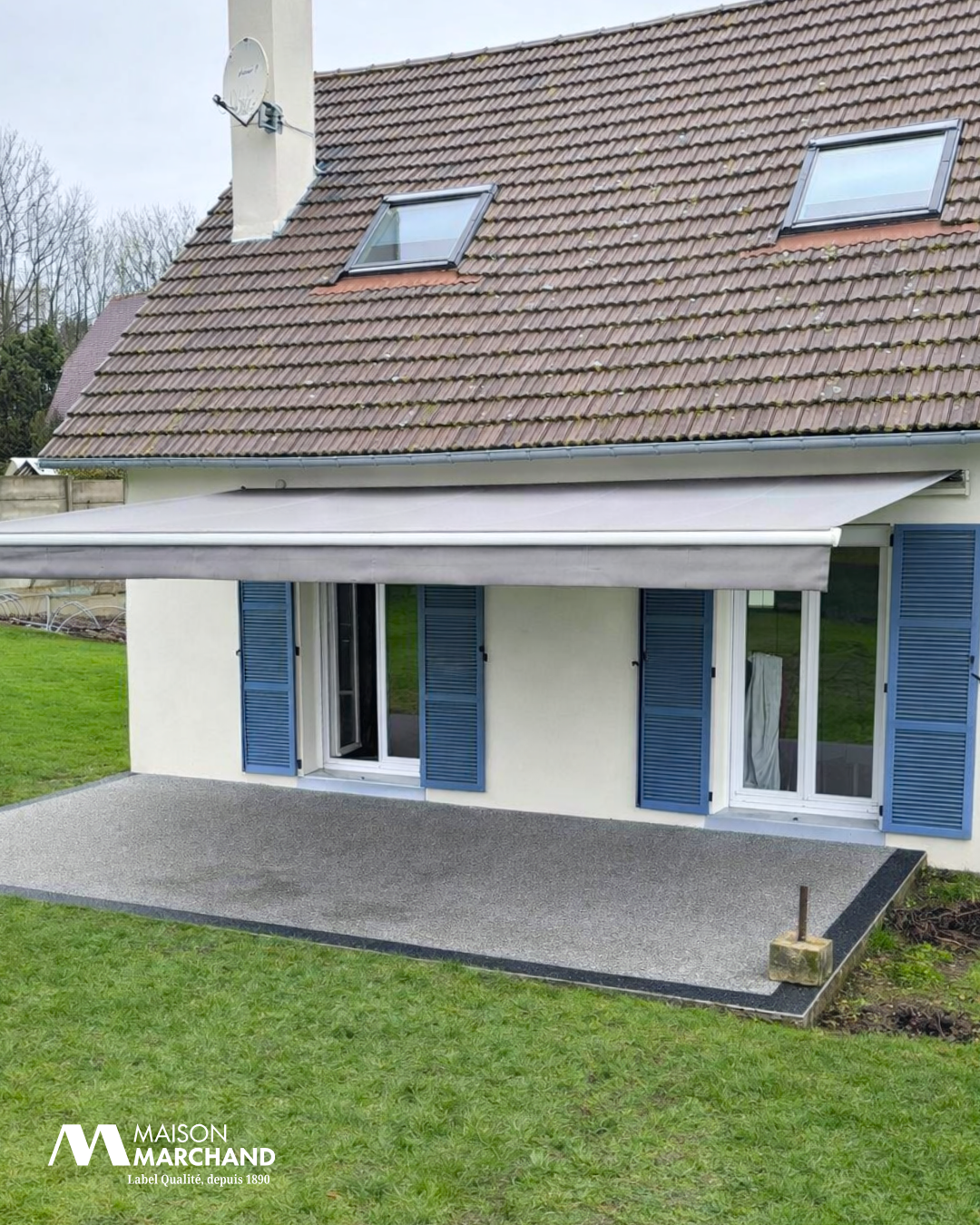 Pose d’un store de terrasse motorisé sur mesure à Saint-Valery-en-Caux en Seine-Maritime