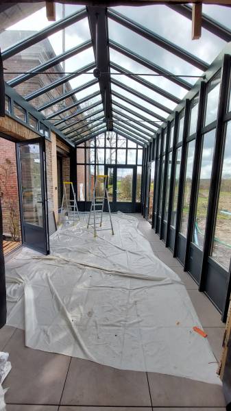 Fabrication et pose de véranda sur-mesure style verrière à Richemont en Seine-Maritime