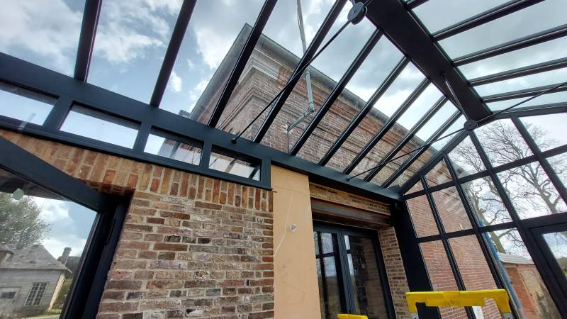 Fabrication et pose de véranda sur-mesure style verrière à Richemont en Seine-Maritime